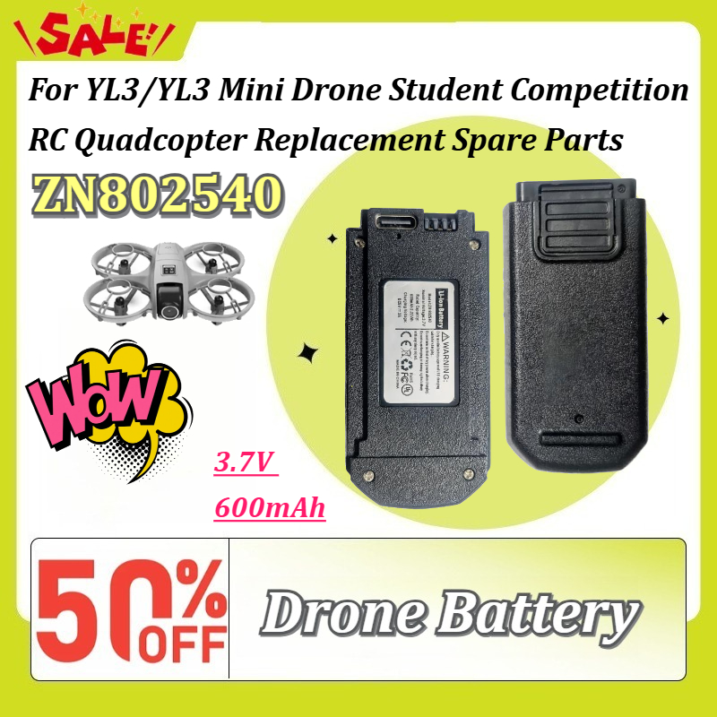 Drone Rc Yl3 - ZN802540 3.7V 600mAh 리튬이온 충전식 배터리,