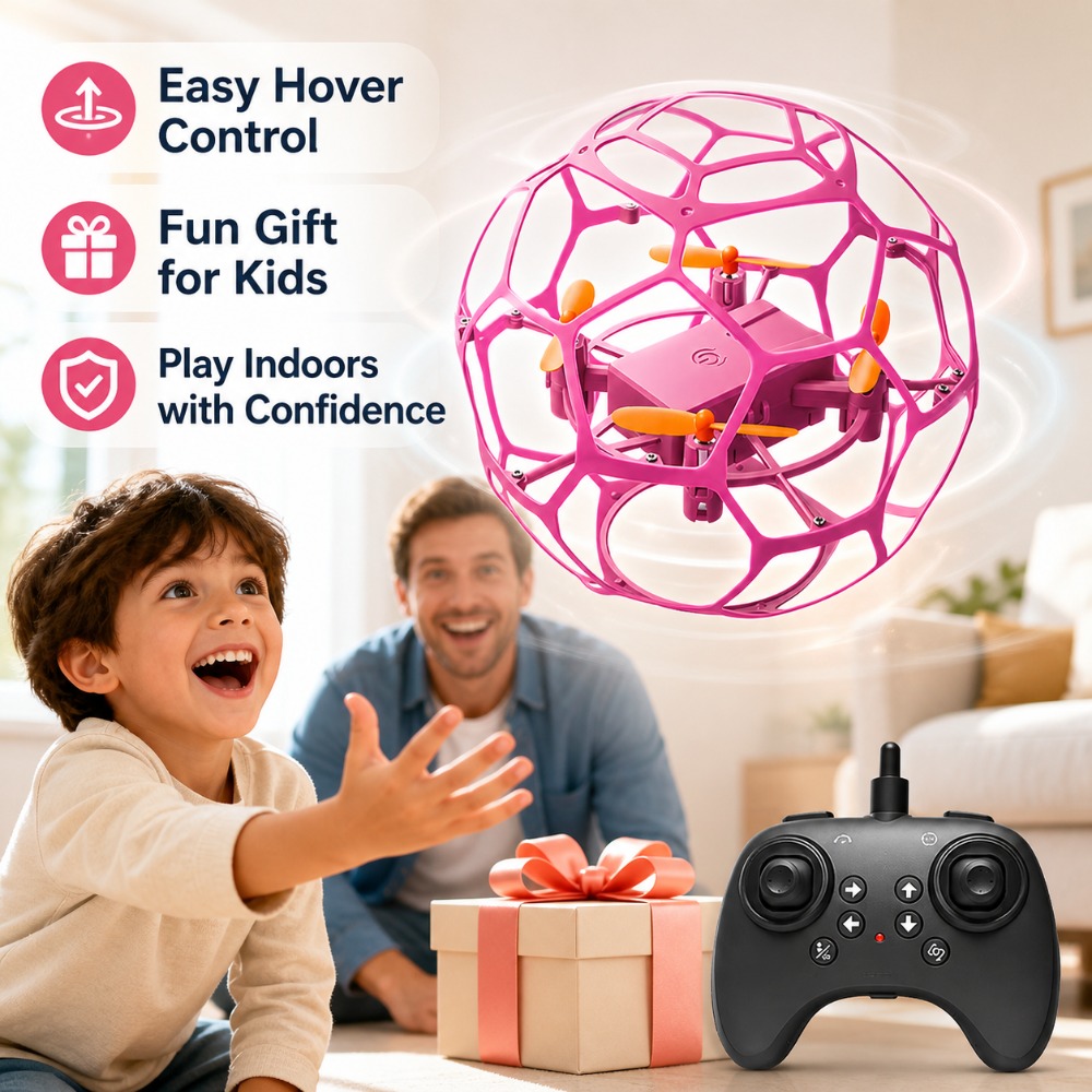Drone Ball Rc - LED 조명이 장착된 축구공 모양의 RC