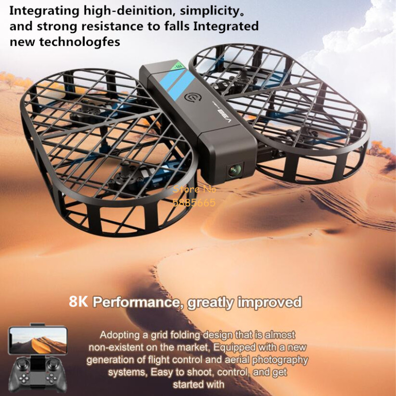 8K HD 카메라 360 °   보호 광학 흐름 위치  - Drone Rc Foldable 리뷰 및 가격