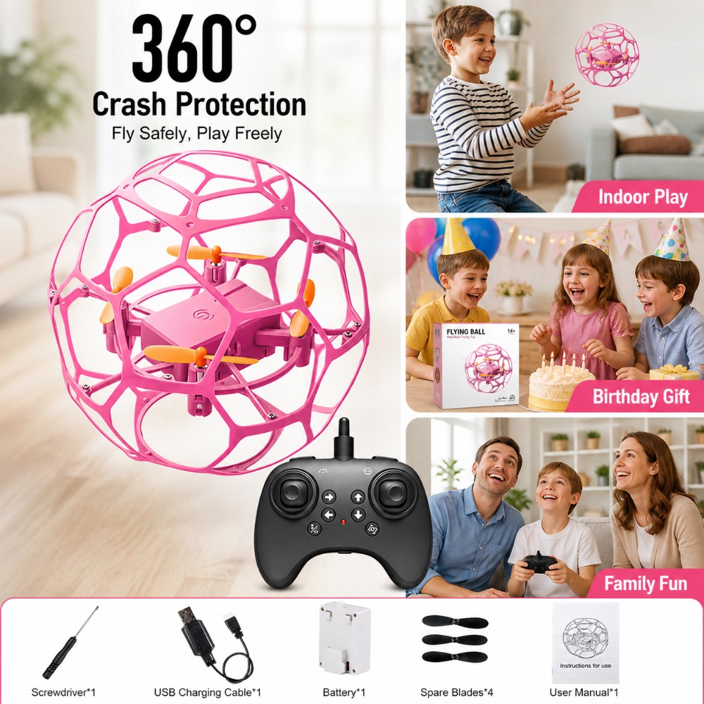 LED 조명이 장착된 축구공 모양의 RC 드론 쿼드콥터 - Drone Ball Rc 리뷰 및 가격