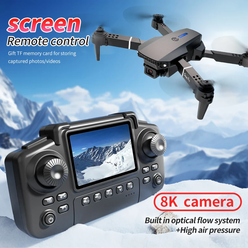 전문가용 E88 PRO 드론, 화면 탑재 8K HD 카 - Drone Rc Foldable 리뷰 및 가격